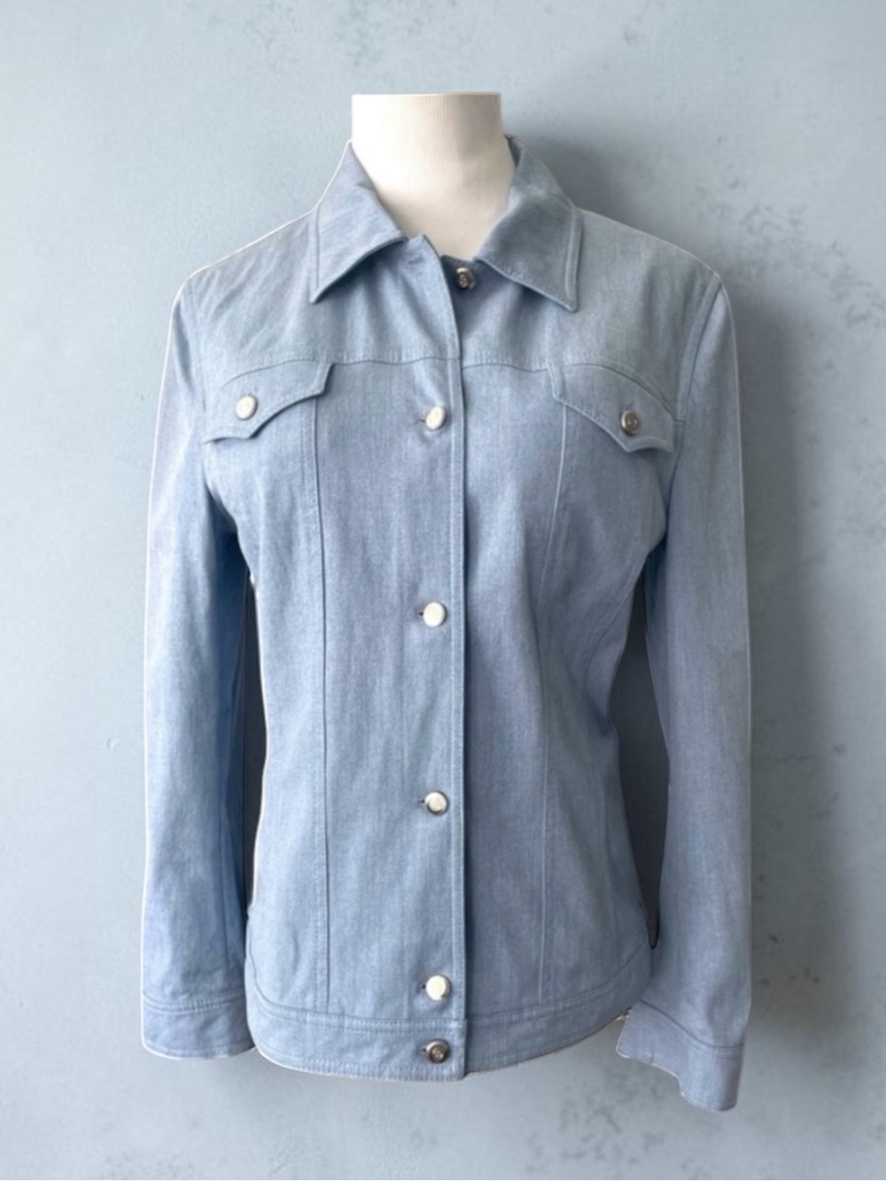 ESCADA DENIM LIGHT BLUE STRETCH JACKET